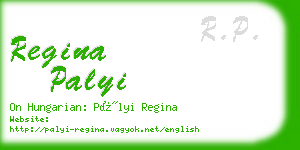 regina palyi business card